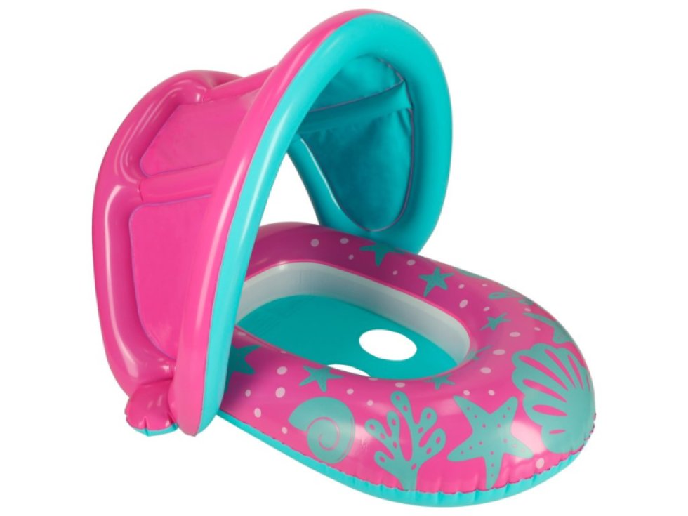 BESTWAY 34091 Nafukovací ponton se stříškou růžový