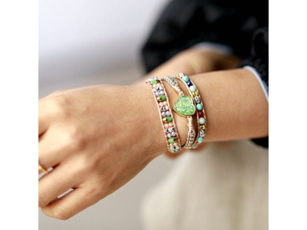 Wrap náramek Opál zelený - Mládí