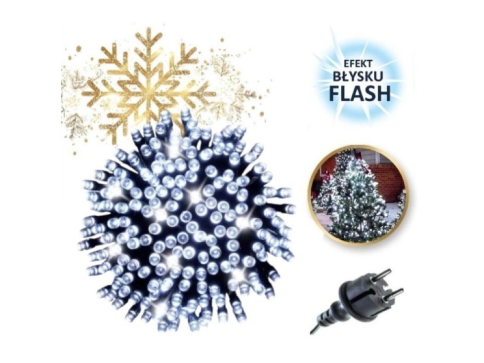 Světélka lampičky 200 LED studená bílá, blesková bílá LAMP09B