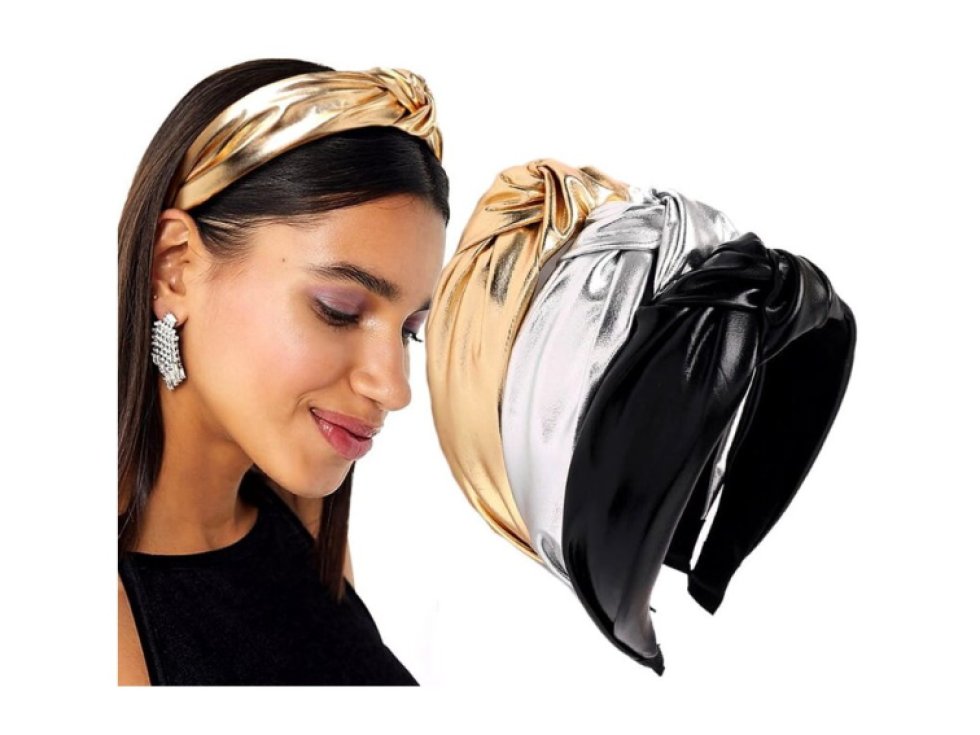 Elegantní Dámský Turban na Vlasy s Širokým Uzlem, 16 cm, Plast, 3.5 cm