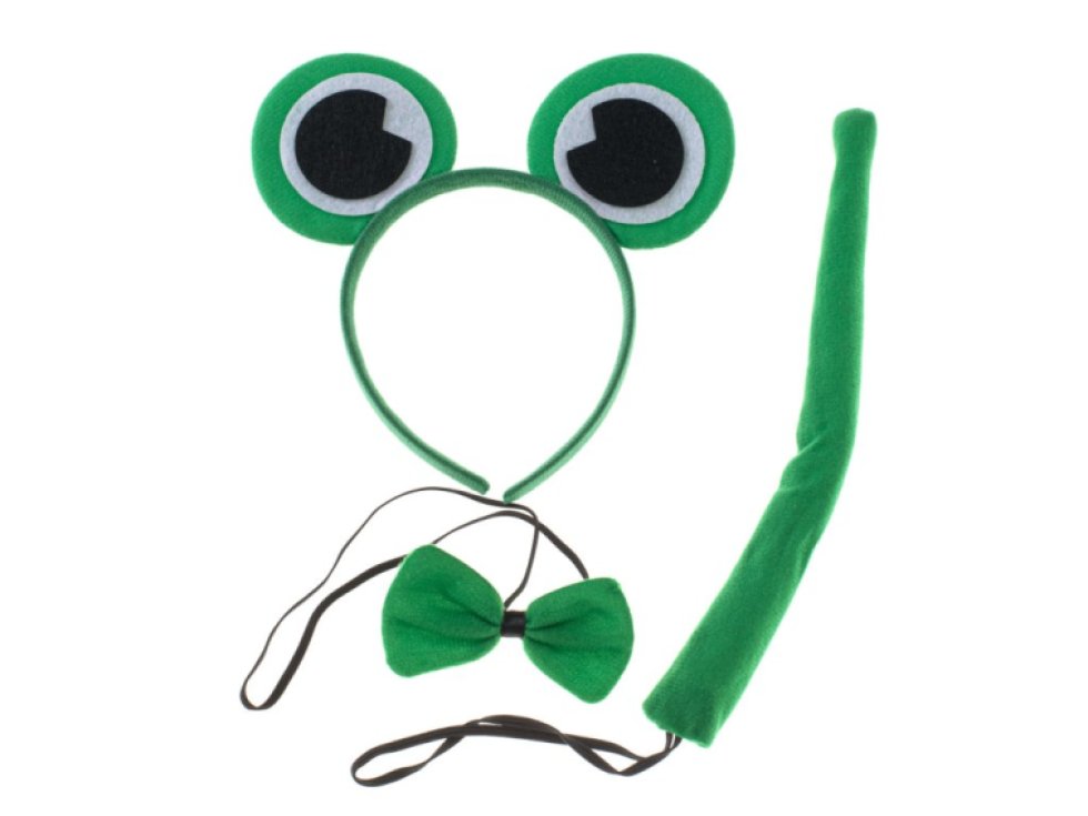 Kostým čelenka motýlek ocas sada žába