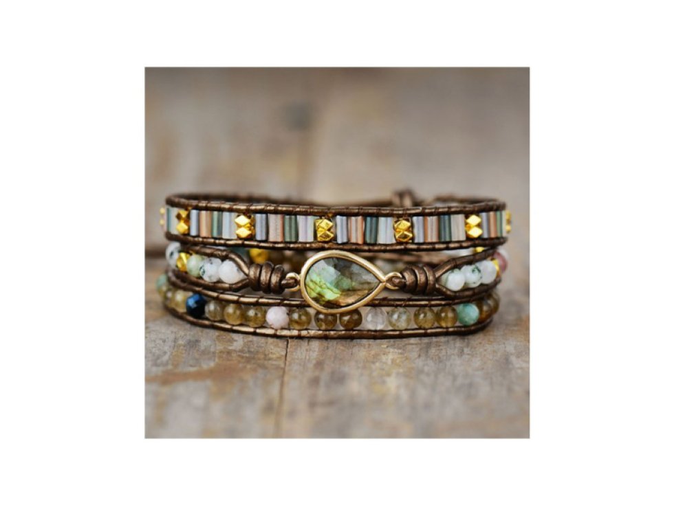 Wrap náramek Mini Labradorit - Kreativita