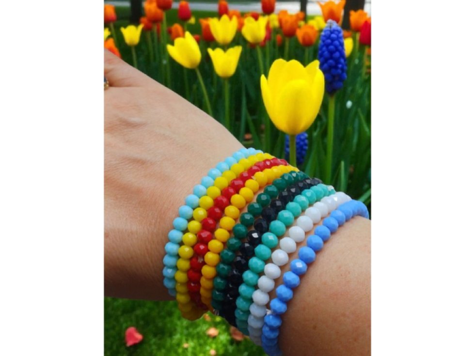 Sada korálkových náramků - 9 kusů - Barevný set IV
