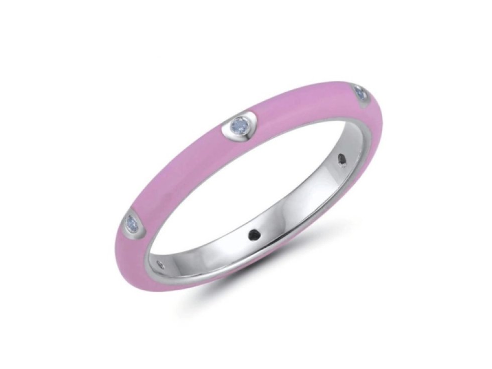 Pozlacený prsten z chirurgické oceli s velkým zirkonem, perleťová barva, odolný vůči povětrnostním vlivům