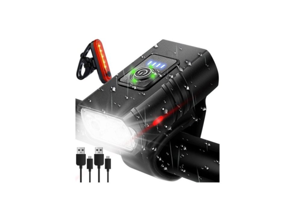 4T6 USB světlo na kolo + zadní světlo 23677
