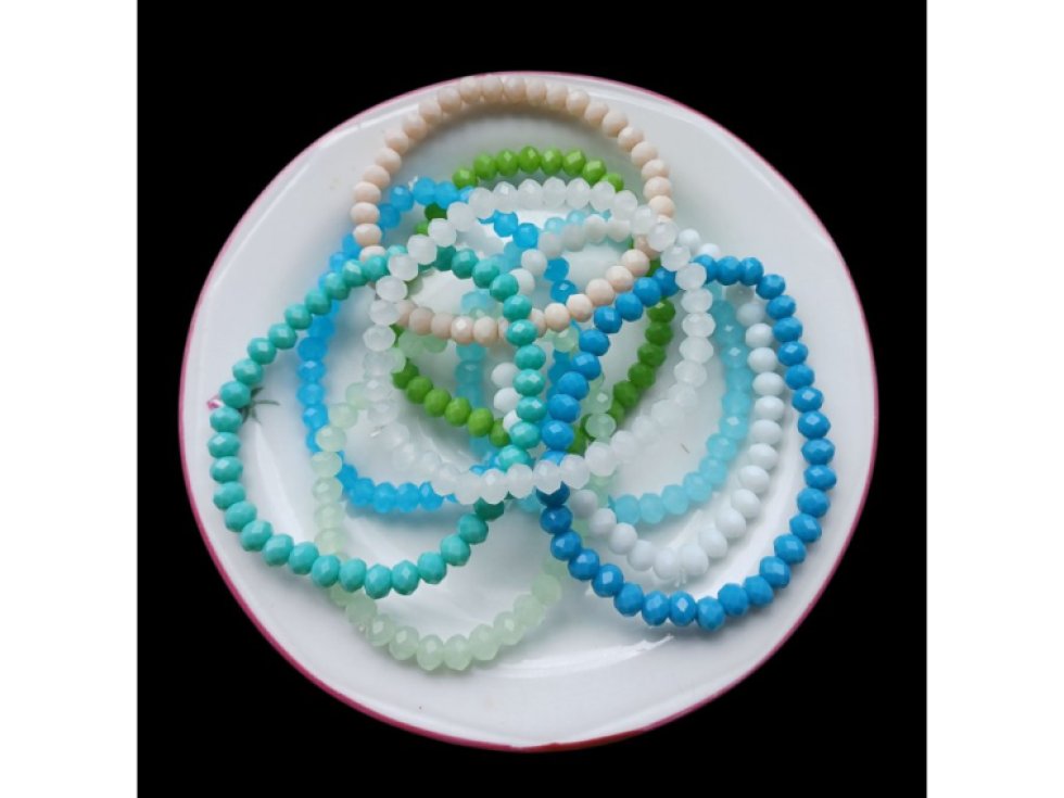 Sada korálkových náramků - 9 kusů - Barevný set I