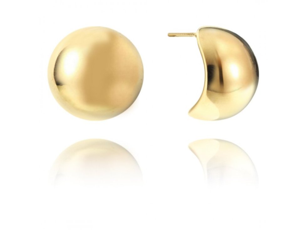 Zlaté náušnice z pozlacené nerezové oceli KST3115