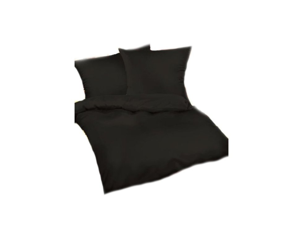 Bavlněné povlečení 140x200 černé 27 1x50x70 jednobarevné