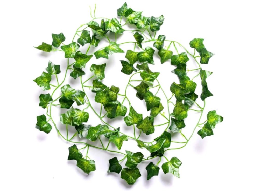 Závěsné listy břečťanu na věnec, 6 kusů, zelená, délka 210 cm