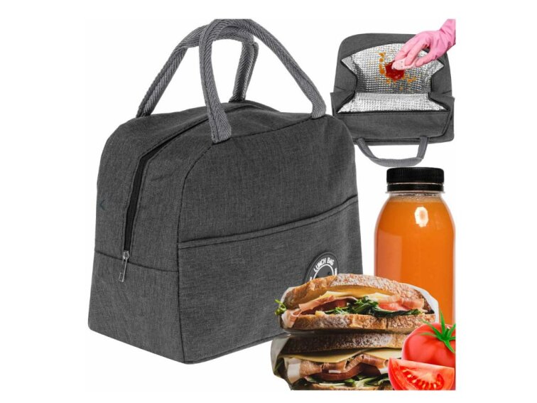 Termoizolační sáček na snídani a oběd šedý