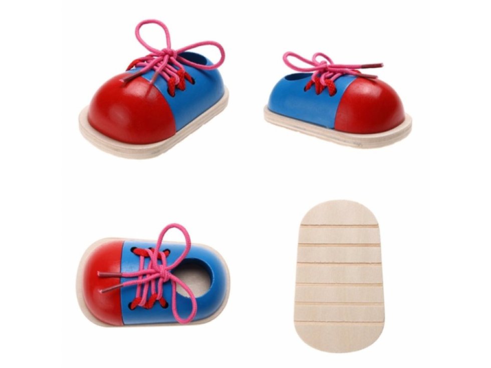 Výuková sada pro výuku zavazování tkaniček 2s