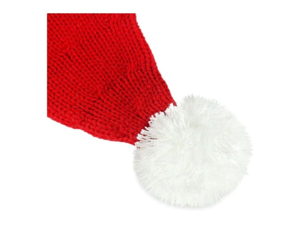 Unisex Santa čepice, červená, akrylové vlákno, 46x20 cm