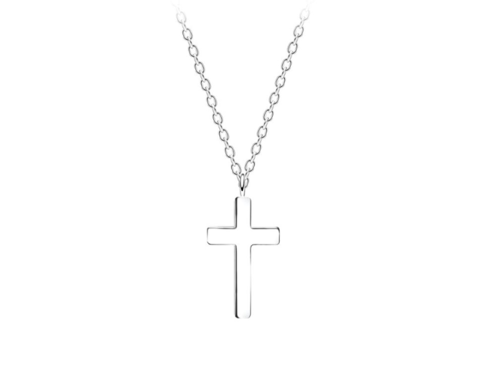 Stříbrný náhrdelník s křížem