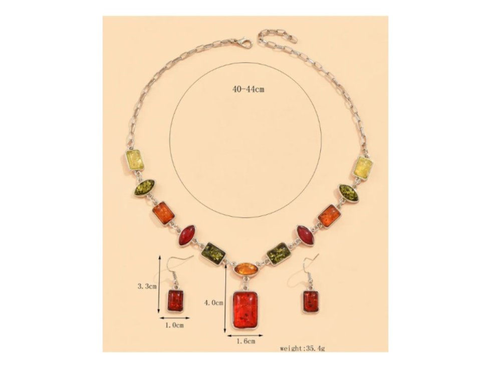 Sada náušnic a náhrdelníku Orient princess -barevná