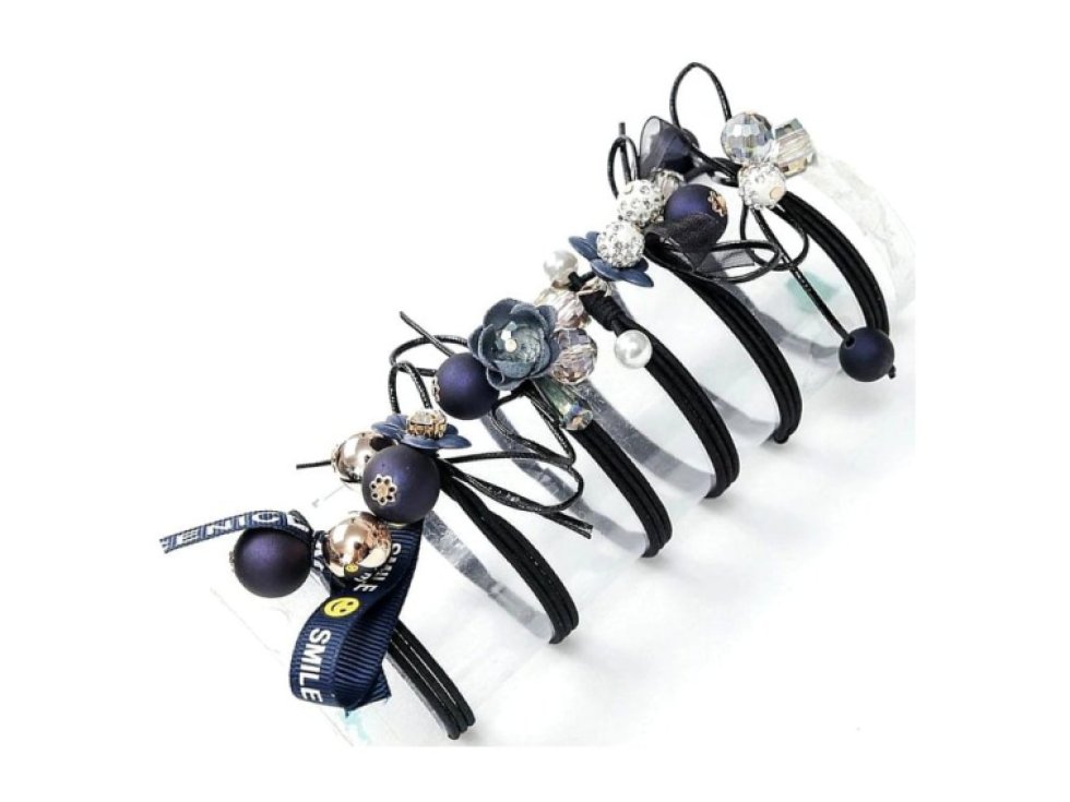 Froté Gumičky do Vlasů 6ks, Velikost 4-5 cm, Materiál Kov a Plast