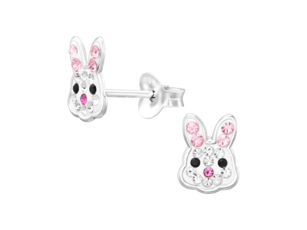 Dětské králičí náušničky s kamínky
