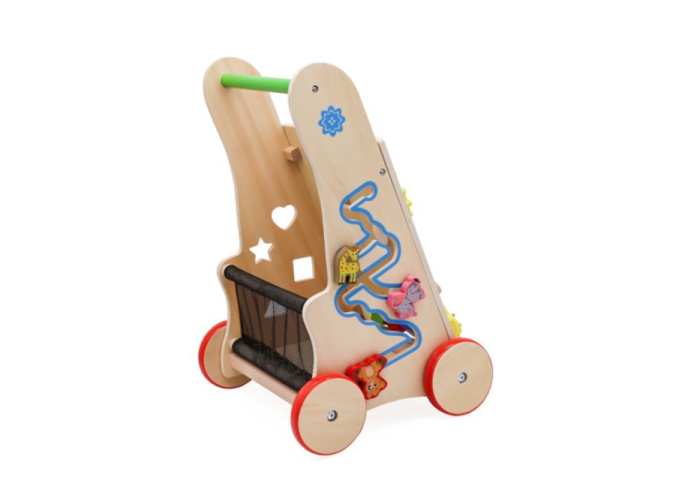 Dřevěná vzdělávací kostka 6v1 pro kočárek