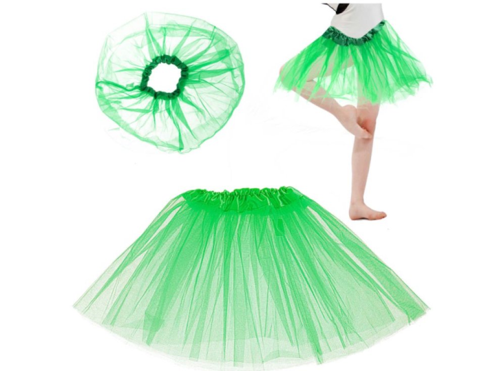 Tylová sukně tutu kostým zelená