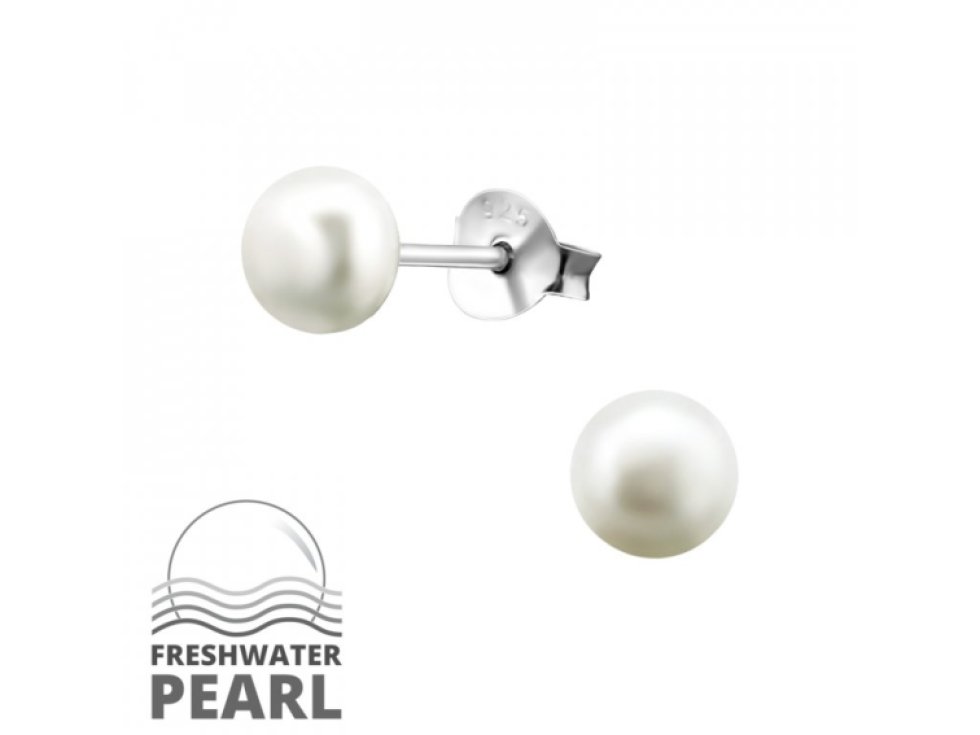 Elegantní stříbrné náušnice s perly