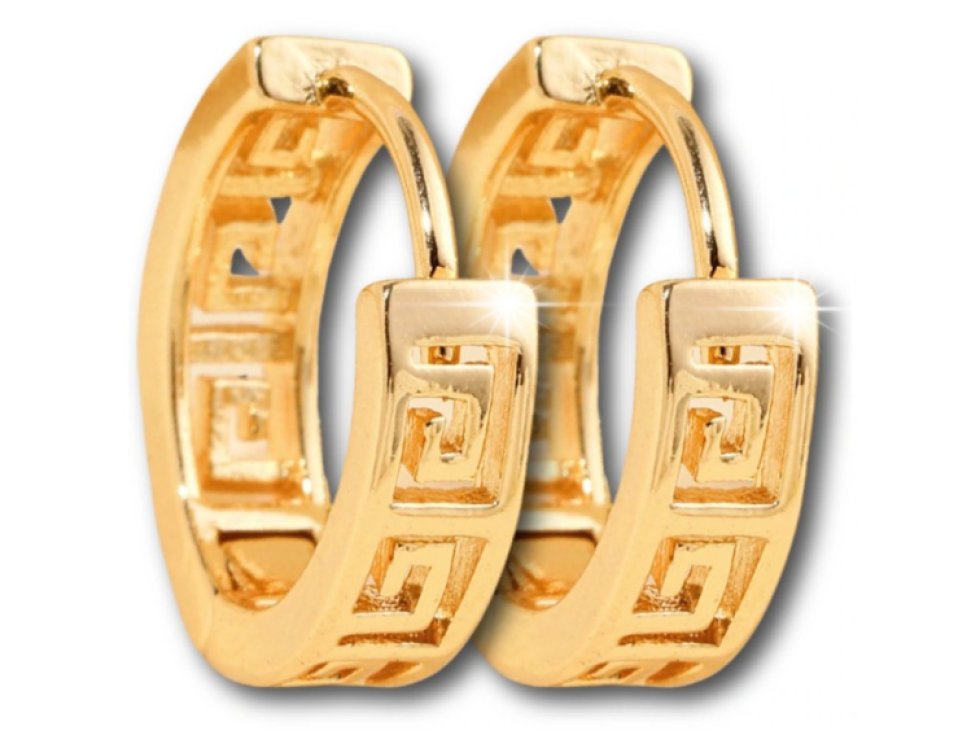 Zlacené chirurgické ocelové náušnice masivní a zdařilé kroužky.