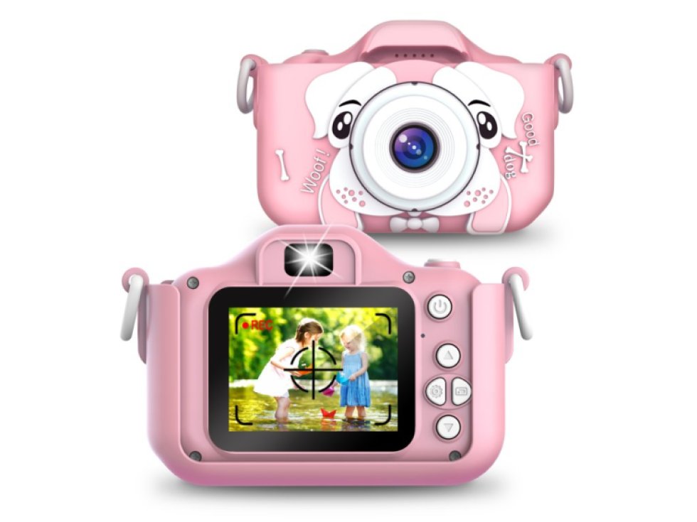 Dětská kamera růžová x5 pejsek