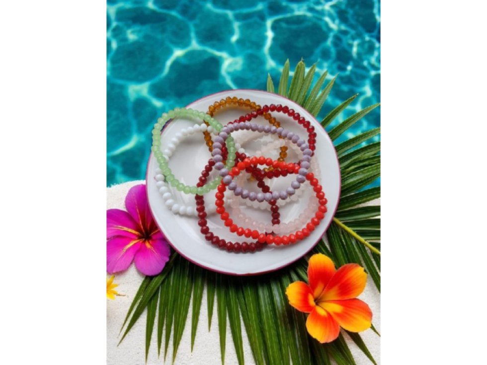 Sada korálkových náramků - 9 kusů - Barevný set II