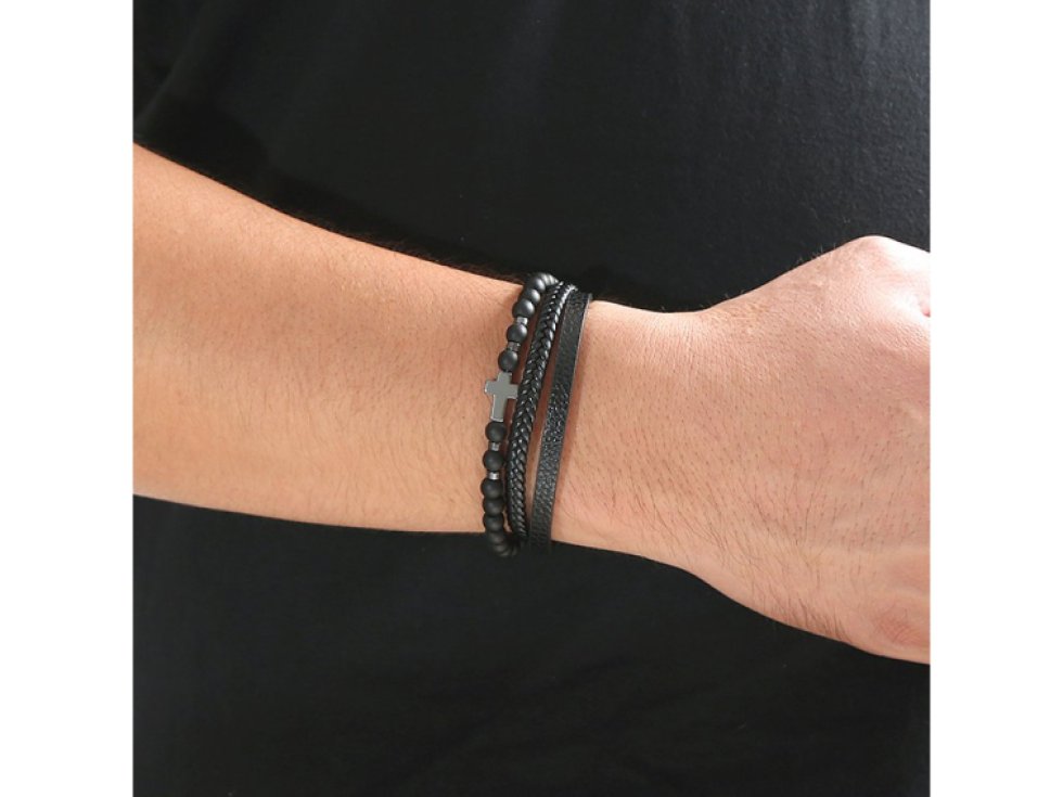 Pánský náramek Emilio - hnědý