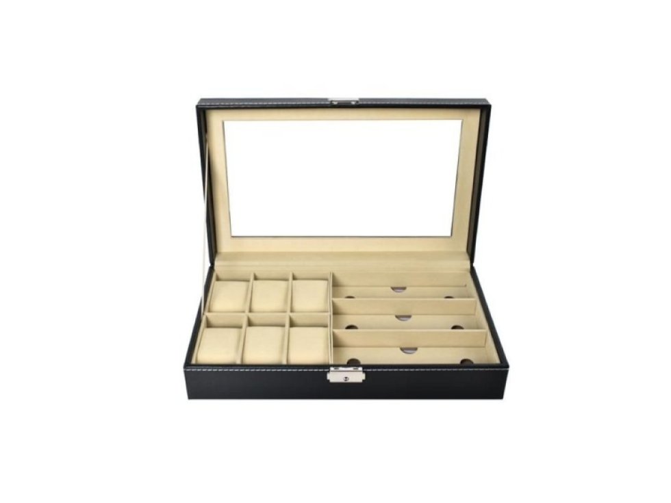 Organizér na hodinky a brýle, černý