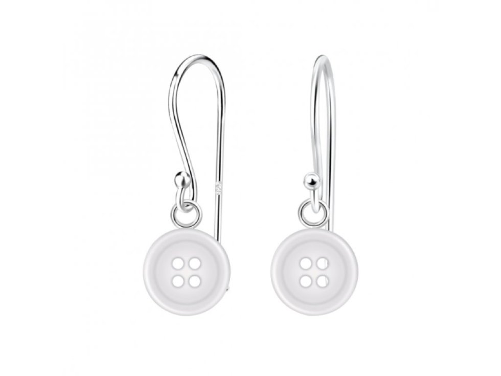 Stříbrné knoflíkové náušnice