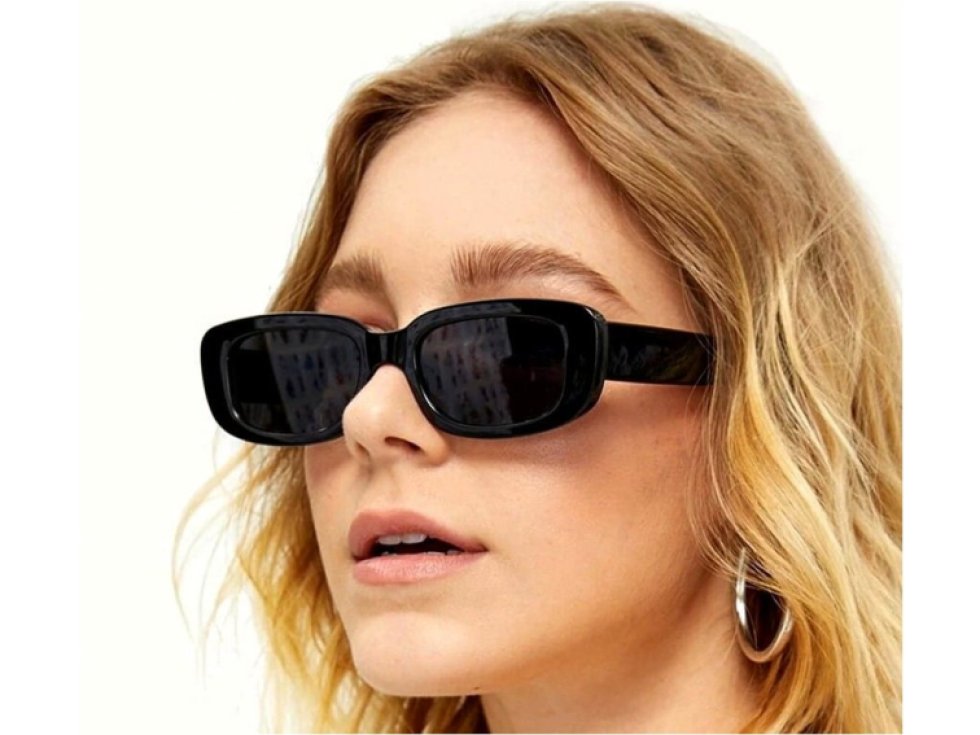 Unisex Sluneční Brýle Nerdy Kujonki, Černé Zrcadlové Čočky, Plastové, Šířka Můstku 15 mm