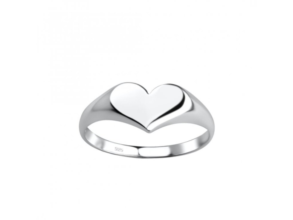 Stříbrný prsten Srdce vel. 54