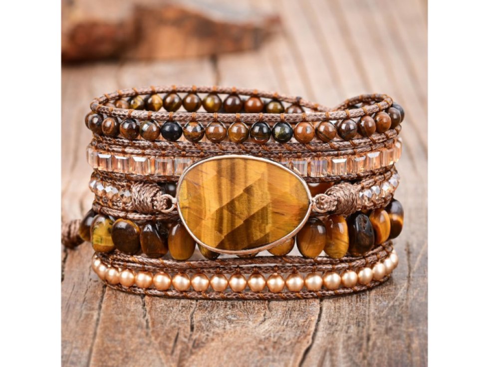 Wrap náramek Tygří oko