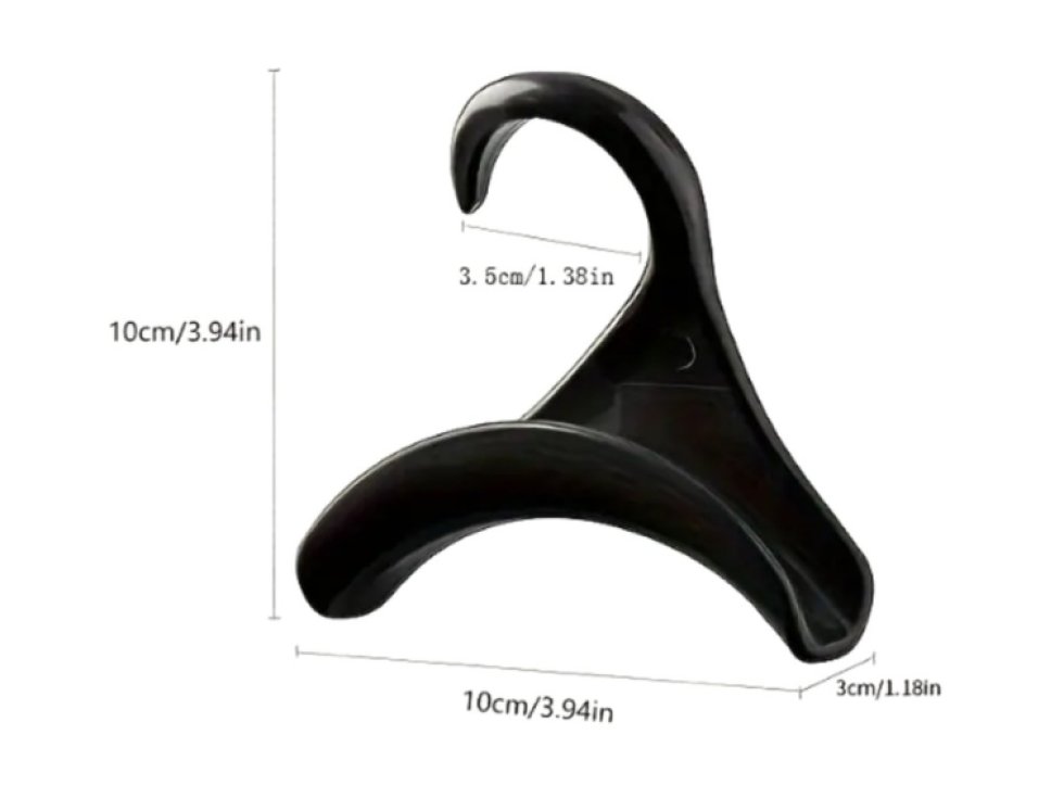 Plastové ramínka sada 5 ks černé na tašky do skříně