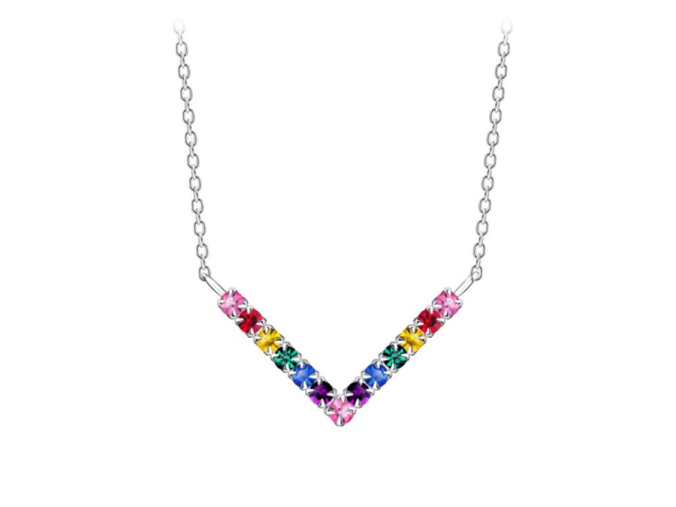 Stříbrný náhrdelník Chevron