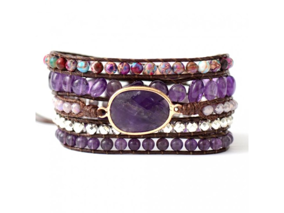 Wrap náramek Ametyst - Spiritualita