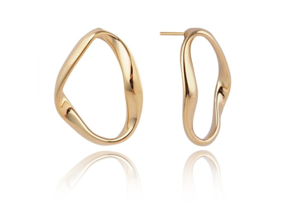 14k pozlacené náušnice z chirurgické oceli, puzeta KST3258
