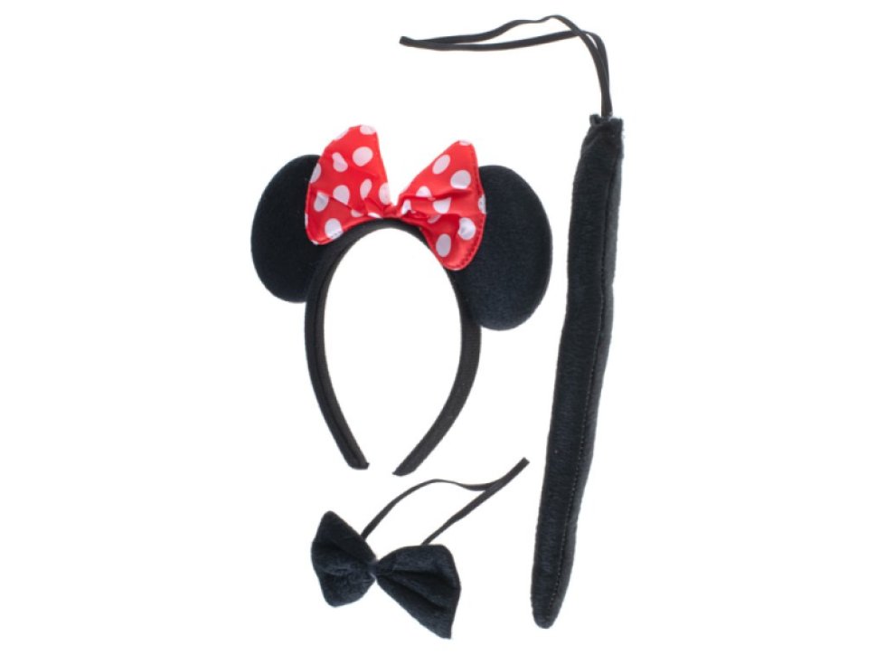 Kostým čelenka motýlek ocas sada myš