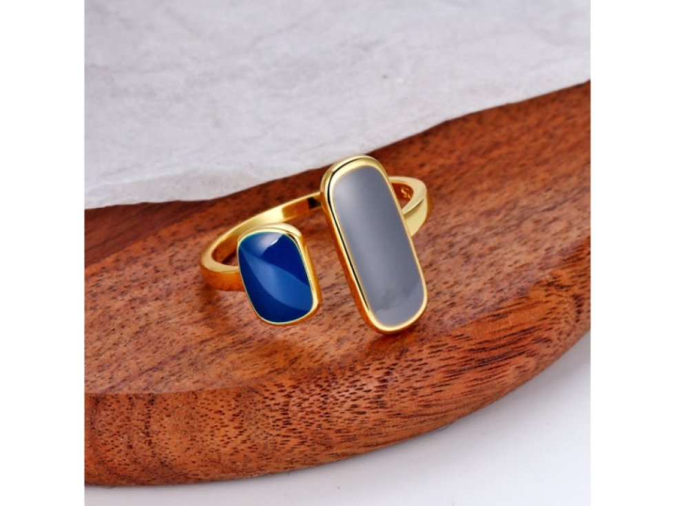 Stříbrný prsten Cristal Carmen zlatá