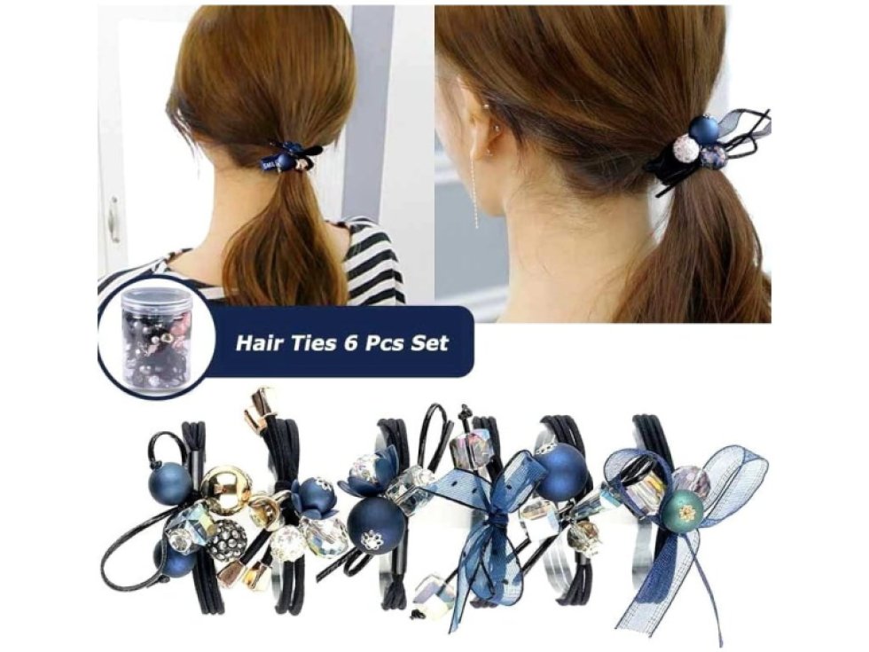 Froté Gumičky do Vlasů 6ks, Velikost 4-5 cm, Materiál Kov a Plast