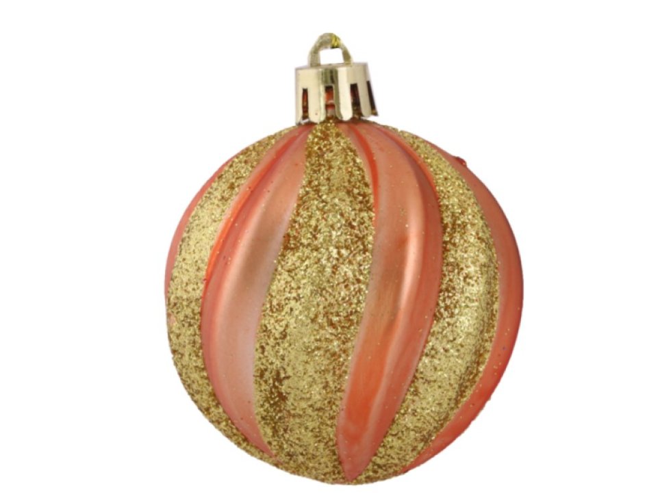 Sada 12 Vánočních Ozdob Míčků, Průměr 6 cm, Plastové