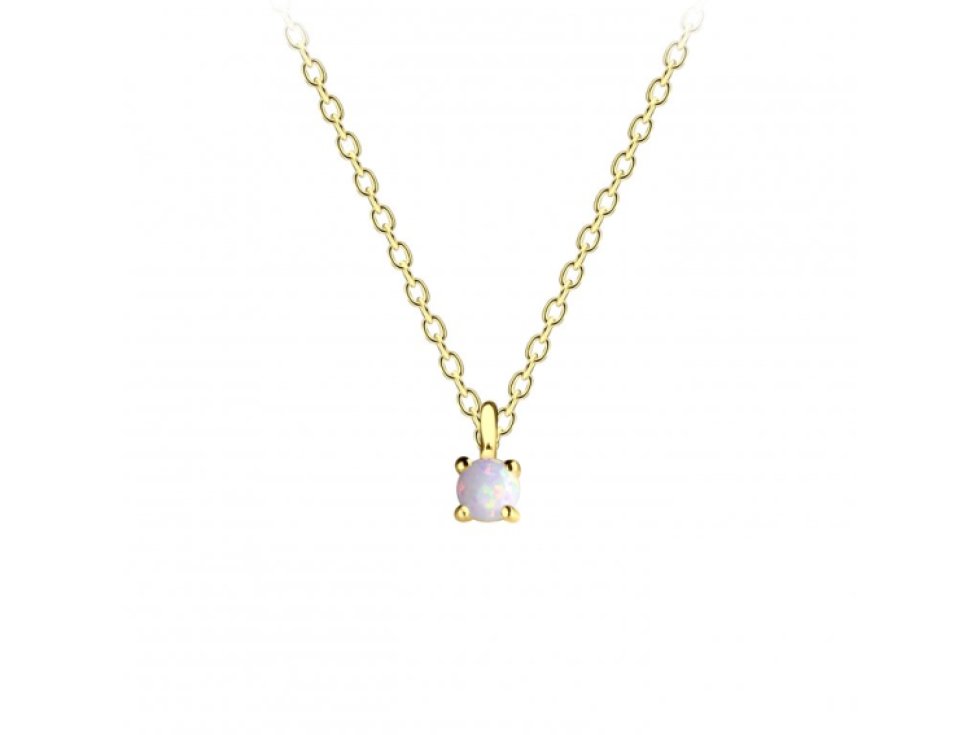 Opálový stříbrný náhrdelník