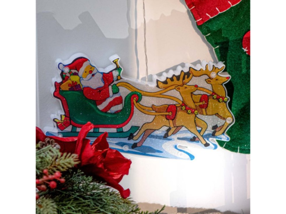 LED závěsná světla Vánoční dekorace Santovy sáně