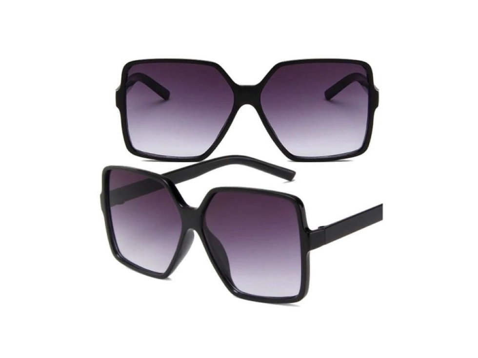 Velké Dámské Sluneční Brýle ve Stylu Mouchy, Černé, s UV Ochrannými Skly