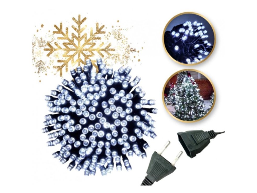 Světelný řetěz LED 200 bílých - LAMP02B