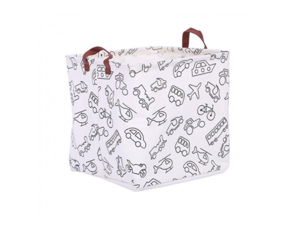 Organizér na hračky a prádlo, bavlněná plachta, 31x31x31 cm