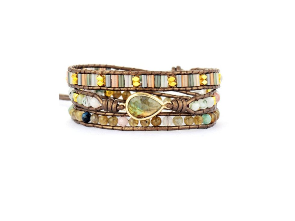 Wrap náramek Mini Labradorit - Kreativita