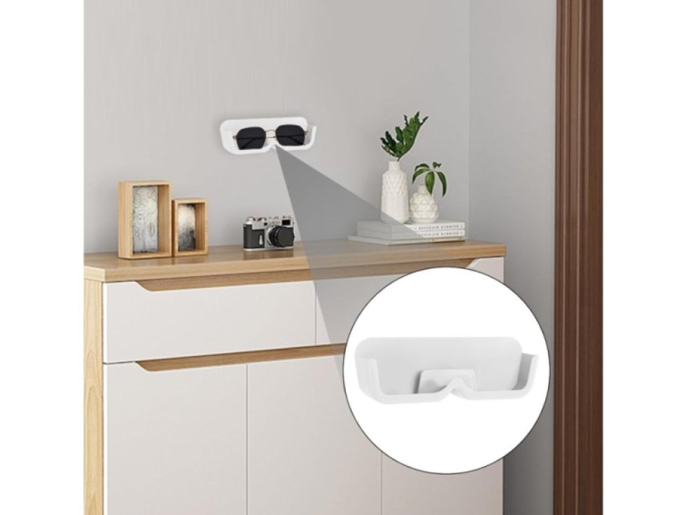 Bílý nástěnný organizér na brýle