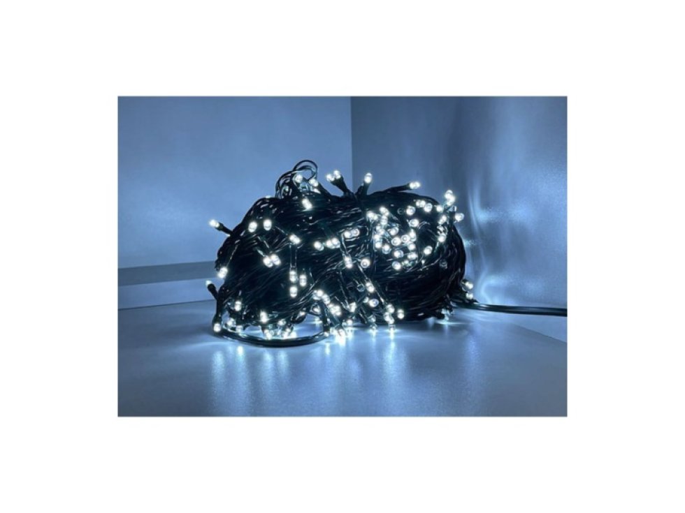 Dekorativní Vánoční LED Osvětlení 100 světel, Cold White + Flashing White, pro vnitřní/venkovní použití