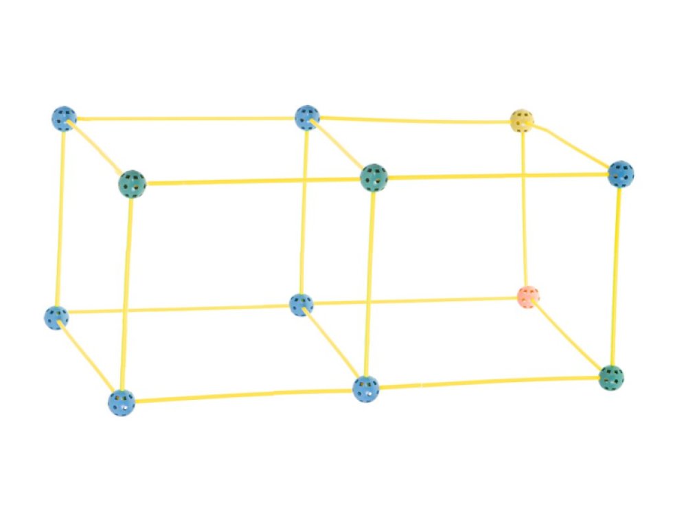 Stavební bloky trubka sláma základna stan dům 320el.
