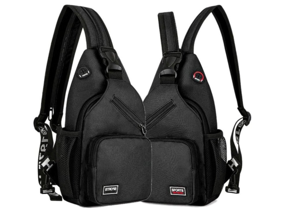Multifunkční Unisex Batoh Outdoor, Černý, Syntetická Oxfordská Tkanina, 70-130 cm